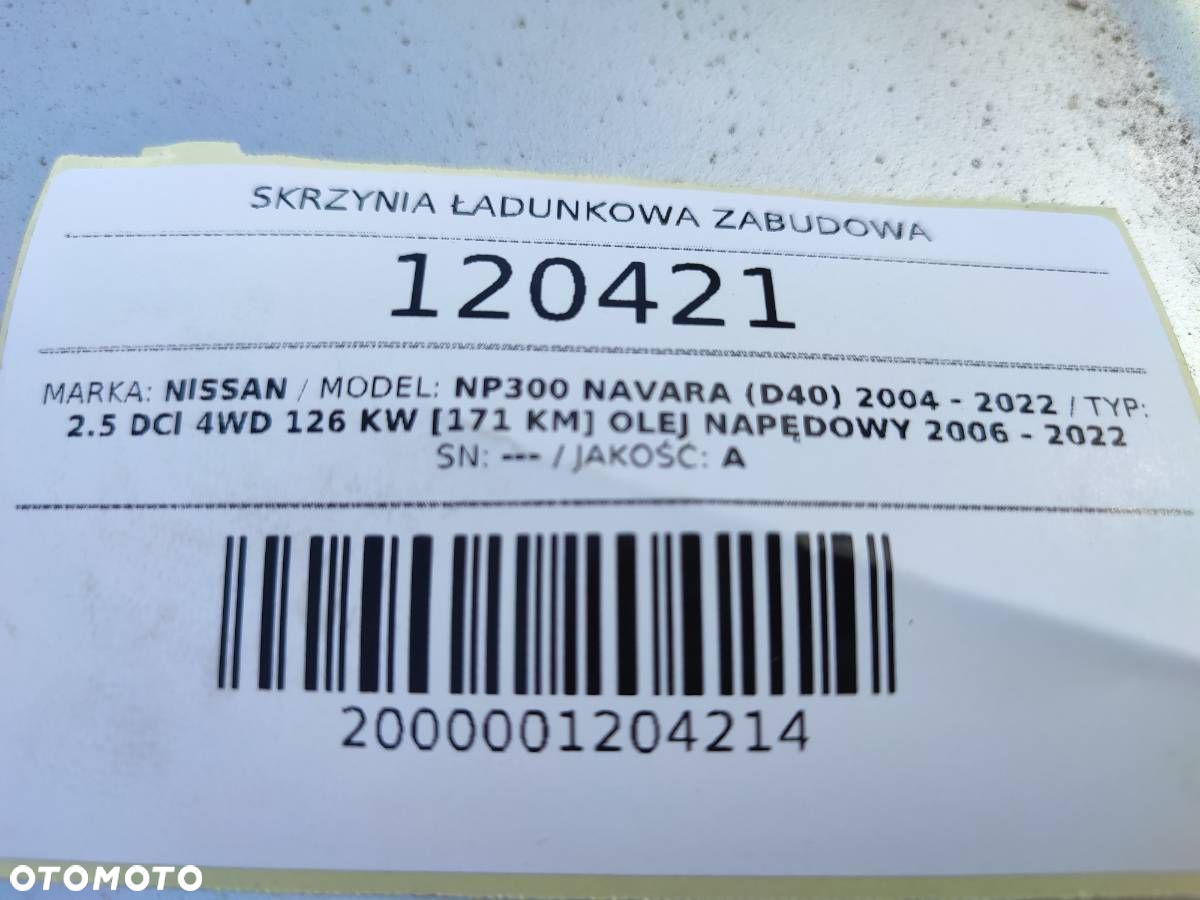 ZABUDOWA NADSTAWKA PAKI RELINGI SZYBY KLAPA BURTA NISSAN NAVARA D40 - 7