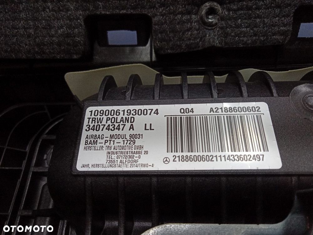 MERCEDES CLS W218 LIFT DESKA KONSOLA PODUSZKI AIRBAG PASY KPL BRĄZ EU - 8