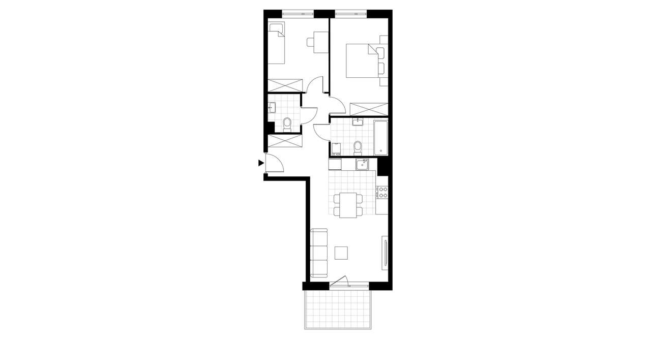 3-pokojowe mieszkanie 58m2 + balkon Bezpośrednio - Pełny obrazek: 2/20