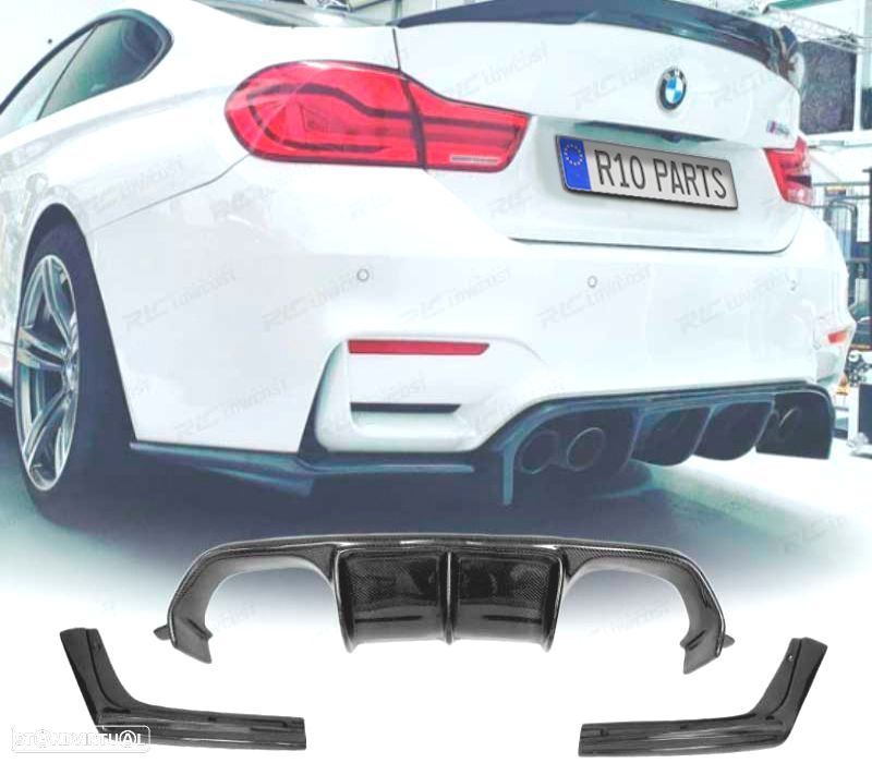 DIFUSOR BMW F80 F82 F83 LOOK M4 CARBONO DUPLA - 4