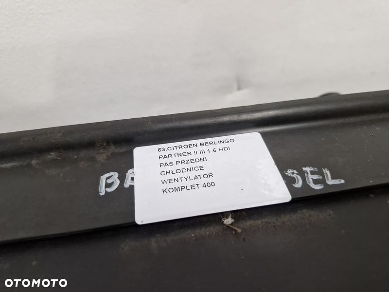 citroen berlingo partner ii iiii 1.6 hdi pas predni chłodnice wentylator kompllet - 2