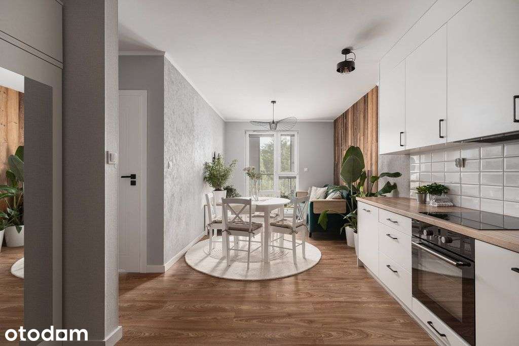 Nowoczesne mieszkanie | balkon| widok na zieleń
