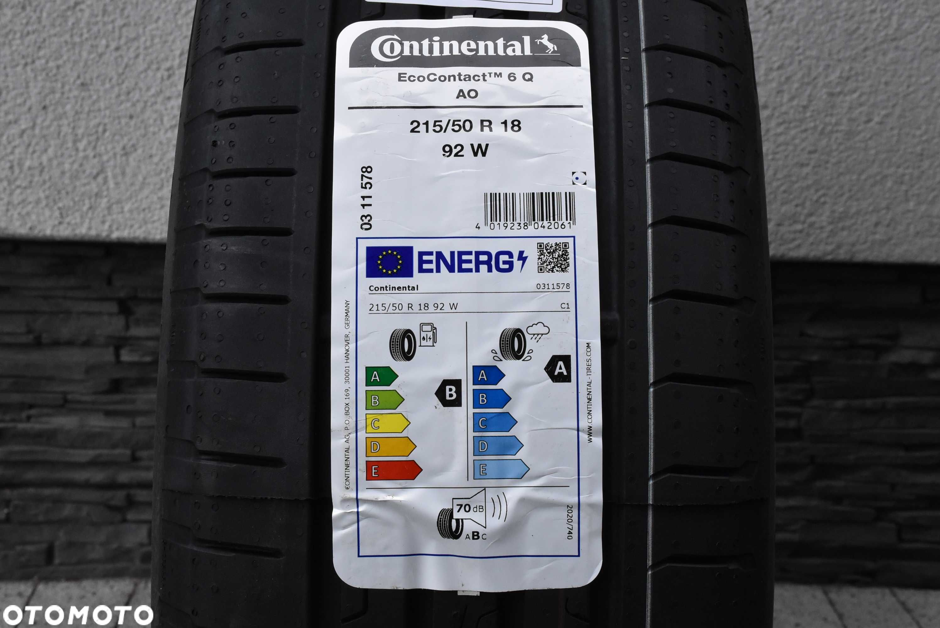 NOWE Continental EcoContact 6 Q AO 215/50R18 92W dot2025 - 2