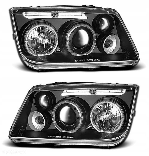 Reflektor Lampa kpl Black Tuning VW Bora 1j 98-05 - 1