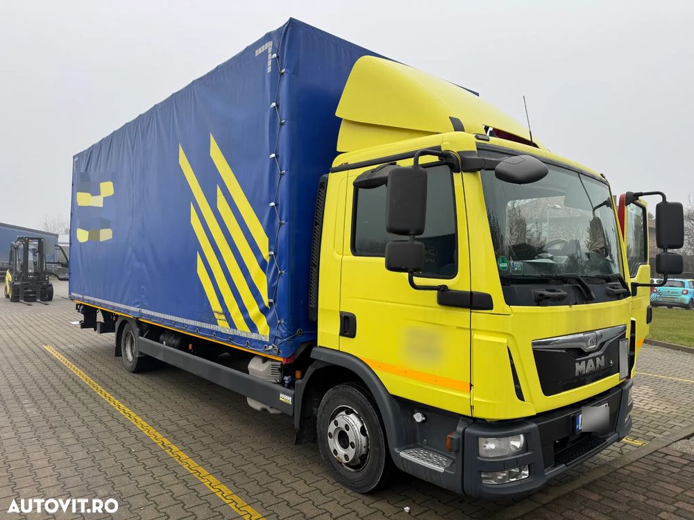 MAN TGL 8.180/P, platforma cu prelata, lift, factura externa - 2