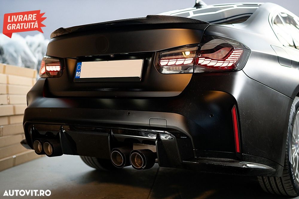 Capace oglinzi si Eleron Portbagaj BMW Seria 3 F30 (2011-2018) M4 Design Real Carb- livrare gratuita - 14