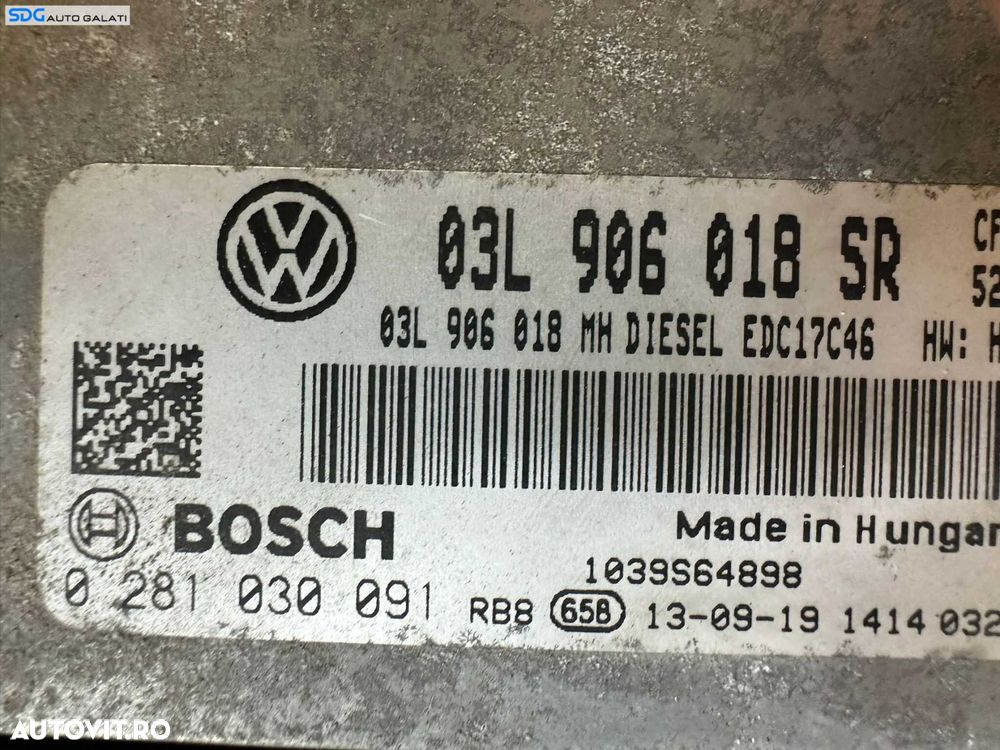 ECU Calculator Motor Skoda Superb 2 2.0 TDI CFFB 2008 - 2015 Cod 03L906018SR 03L906018MH 0281030091 [V0333] - 2