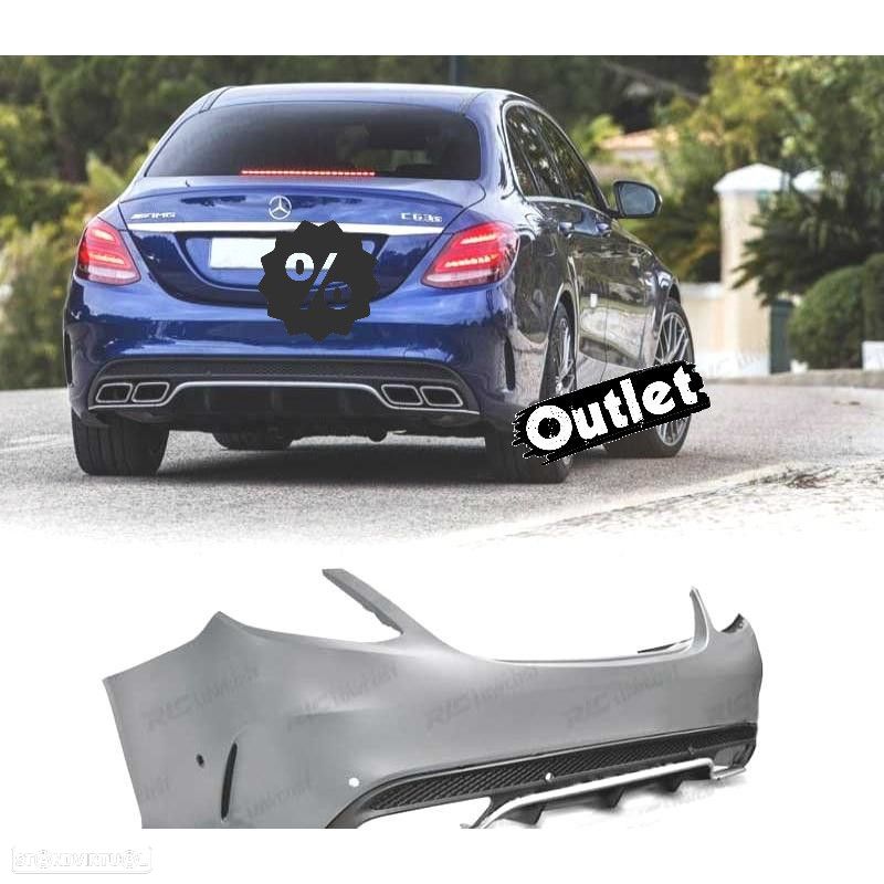 C002261C1 PARACHOQUES TRASEIRO MERCEDES CLASE C W205 14-18 LOOK AMG C63 PDC - 1