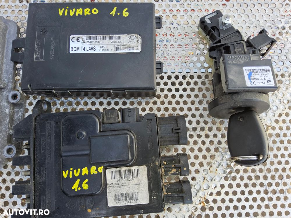 Kit Pornire Renault Trafic 1.6 Opel Vivaro Nissan nv300 ecu cip cheie modul Kit Pornire complet - 4