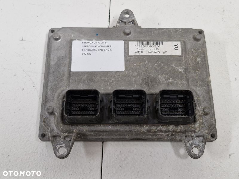 HONDA CIVIC VIII 8 1.3 B HYBRYDA STEROWNIK KOMPUTER SILNIKA ECU 37820-RMX-E02 - 1