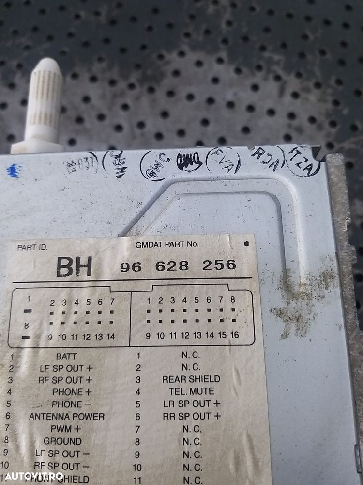 Radio cd player chevrolet aveo t250 96628256 - 2