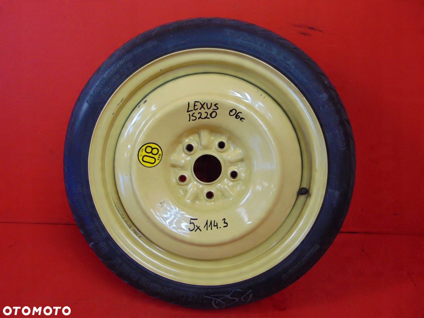 LEXUS IS II 05- KOŁO DOJAZDOWE 17 5x114.3 T125/70D17 DOJAZDÓWKA - 1