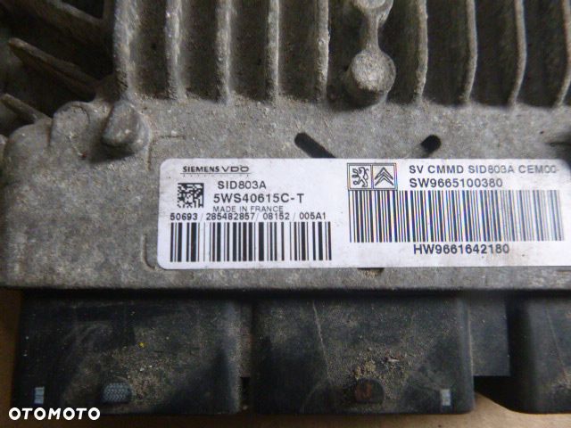 ZESTAW STARTOWY KOMPUTER STACYJKA IMMOBILIZER CITROEN C8 2.0 HDI - 31