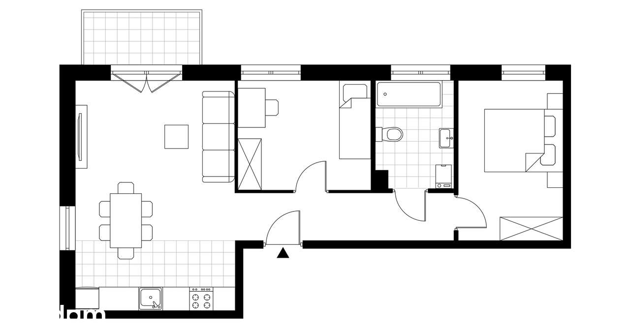 3-pokojowe mieszkanie 54m2 + balkon Bez Prowizji - Pełny obrazek: 3/9