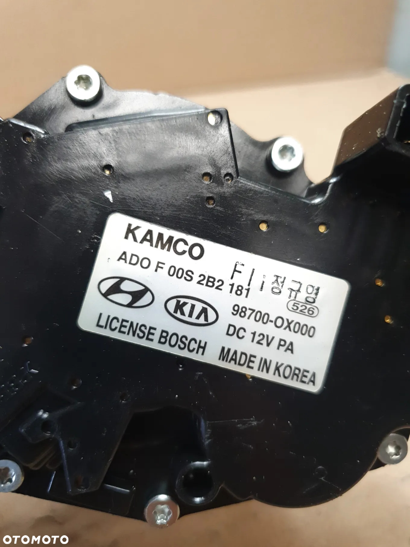 SILNICZEK WYCIERACZKI TYŁ HYUNDAI I10 nr 98700-0X000 98700-OX000 - 2