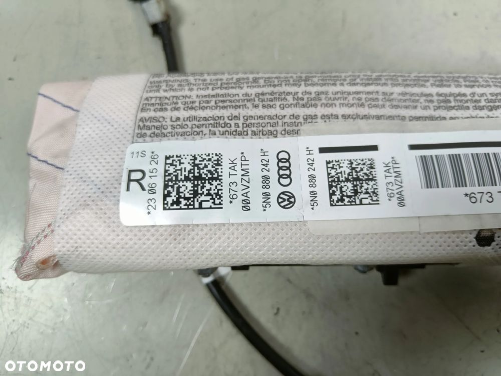 Poduszka Powietrzna Fotela VW Tiguan Airbag W Fotel Prawy Prawa 5N0880242H - 3