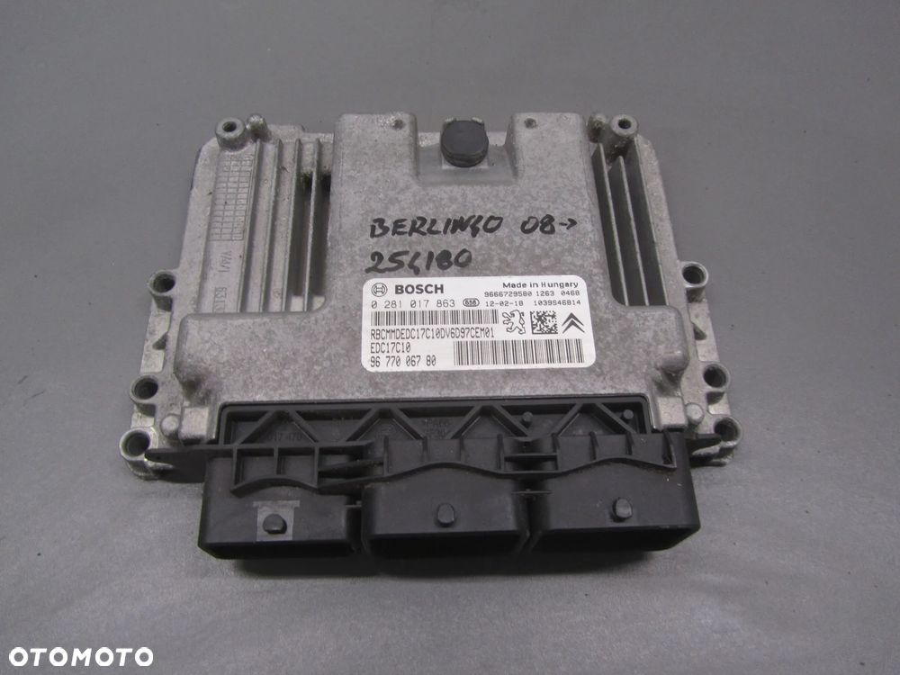 Komputer Sterownik Silnika 0281017863 Peugeot Partner-Berlingo 2008- - 1