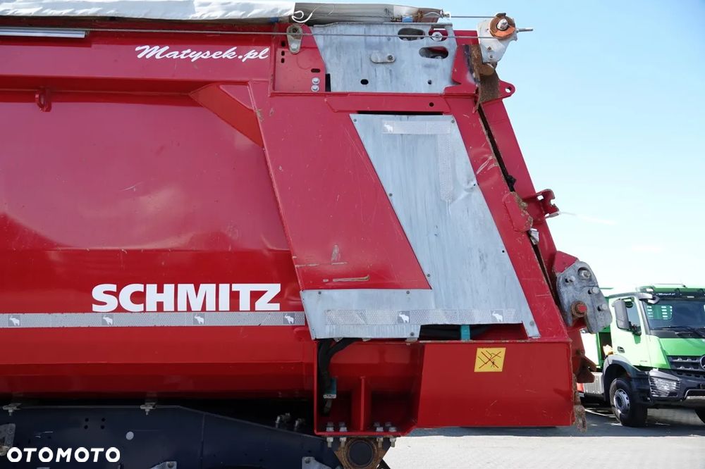 Schmitz Cargobull WYWROTKA / 26 m3 / STALOWA / HYDROKLAPA / OŚ PODNOSZONA / AUTOMATYCZNIE ZSUWANA PLNADEKA / SPROWADZONA - 14