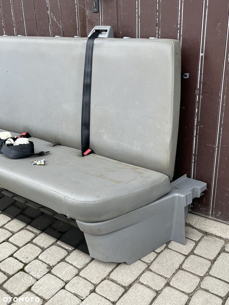 KANAPA ŁAWKA TRÓJKA FOTEL TYŁ DRUGI RZĄD PASY BEZPIECZEŃSTWA VW T5 LIFT T6 HOLENDERKA DOKA EU - 6