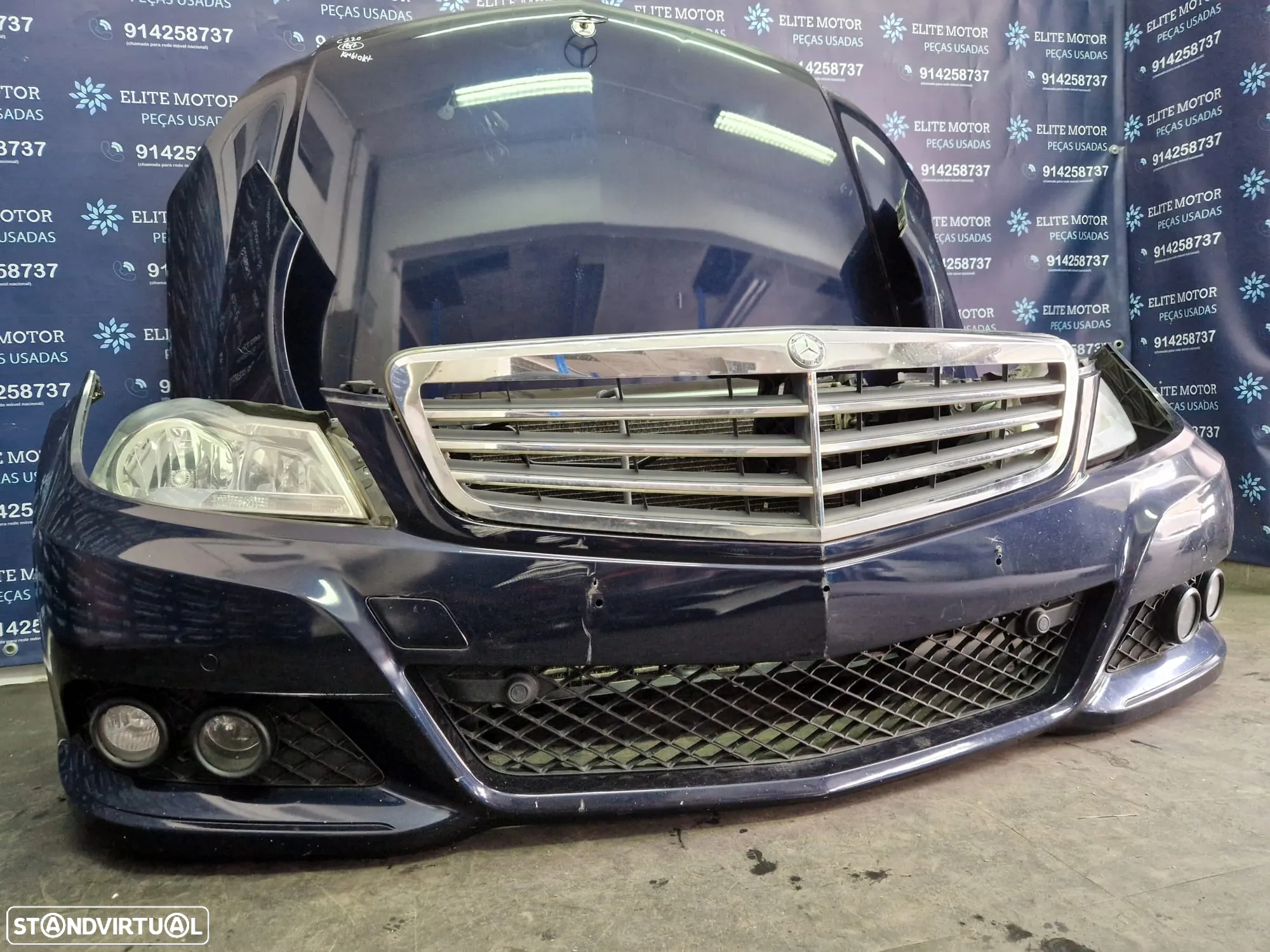 Frente completa usada MERCEDES CLASS C W204 FACELIFT FASE 2 CDI parachoques oticas capot guardalamas reforço - 5