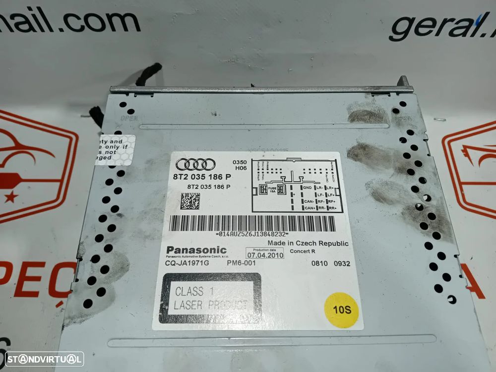Auto Rádio Audi A4 B8 8T2035186P Original - 4