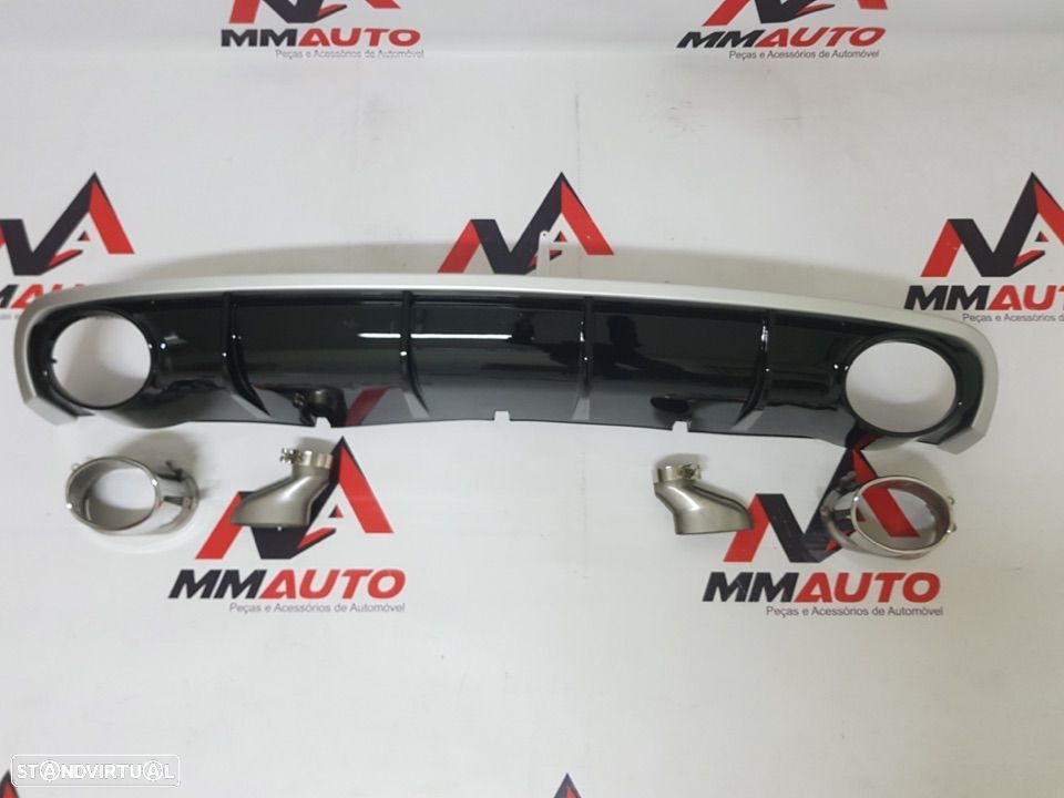 Difusor Traseiro AUDI A6 C7 4G (2010-2014) Look RS6 - 2