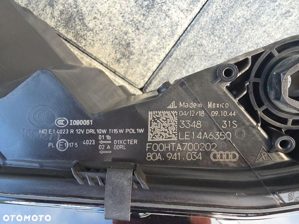 AUDI Q5 SQ5 80A FY Lampy przód Full Led Dynamic 80A941033 80A941034 2018 - 15