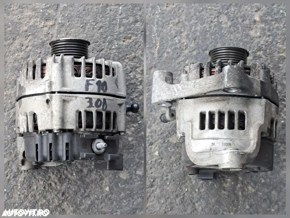 Alternator generator dinam 245cp 205cp 306cp 299cp cu fulie lata 7 caneluri Valeo in stare foarte buna original BMW F07 F10 F11 F01 F02 E70 LCI E71 - 2