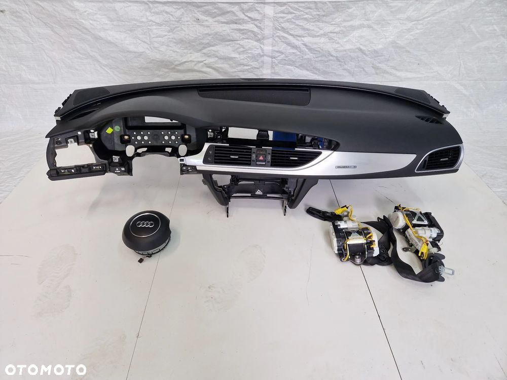 Audi A6 C7 Lift Konsola poduszki pasy Czarna Oryginał Demontaż 14r-18r