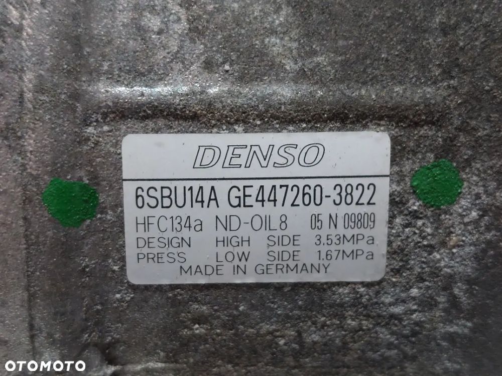 KOMPRESOR SPRĘŻARKA KLIMATYZACJI BMW E90 E91 2,0 DISEL 184KM R2011 NR 6SBU14A, GE4472603822 - 2