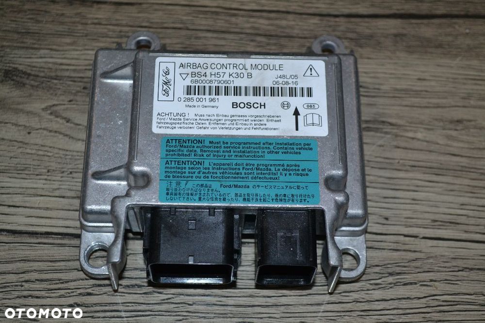 MAZDA 3 BK STEROWNIK PODUSZEK SENSOR AIRBAG BS4H57K30B 0285001961 - 1