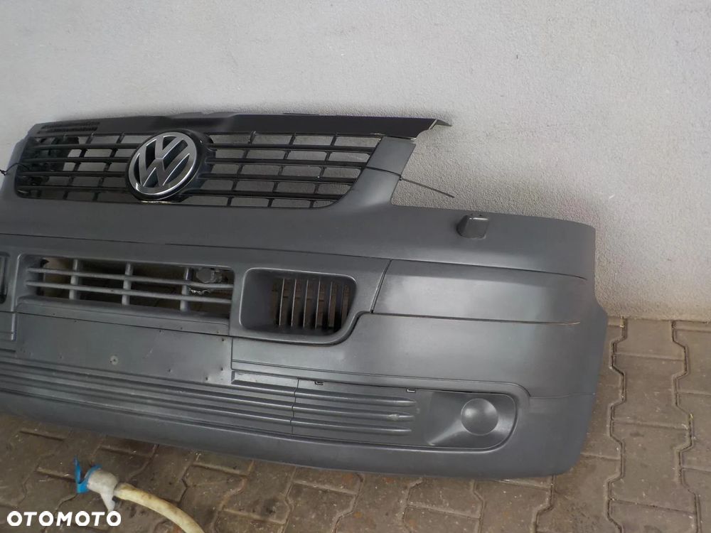 VW T5 03- ZDERZAK PRZÓD PRZEDNI + SPRYSKIWACZE LAMP - 4
