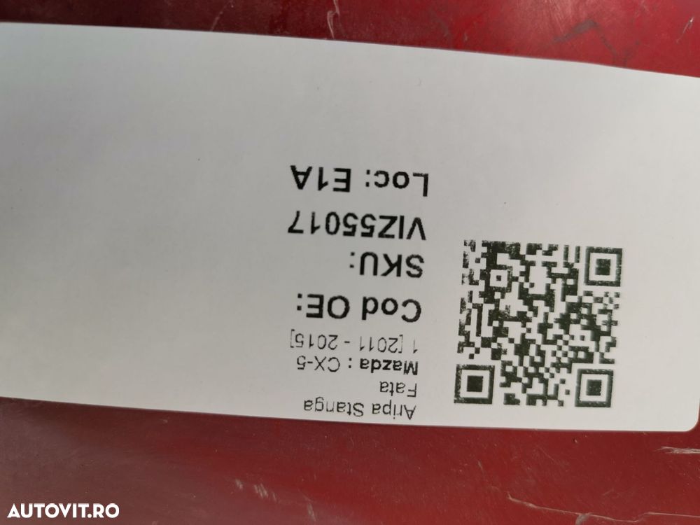 Aripa Stanga Fata Mazda  CX-5 1 2011 2012 2013 2014 2015 Originala - 8