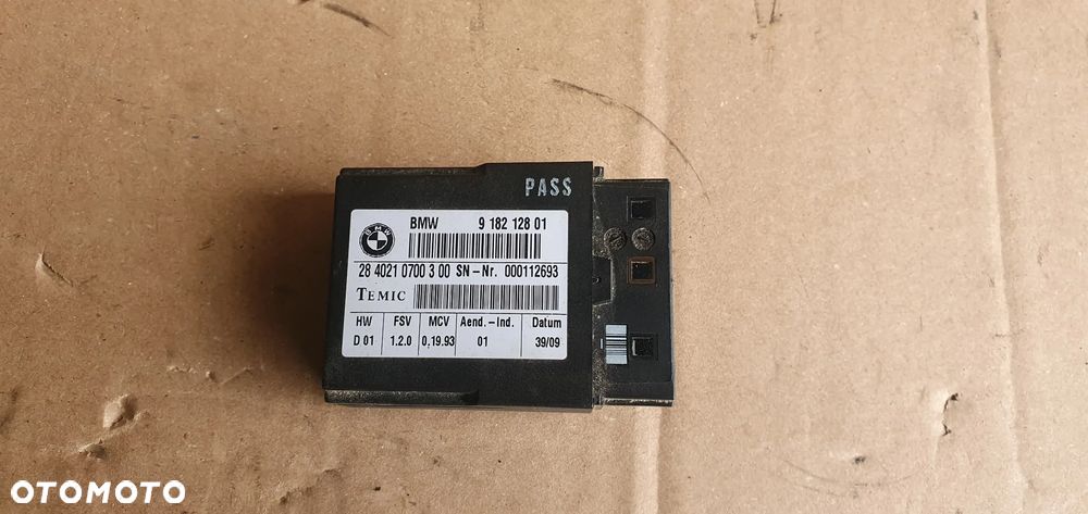 Moduł sterownik fotela BMW 5 E60 E61 9182128 - 1