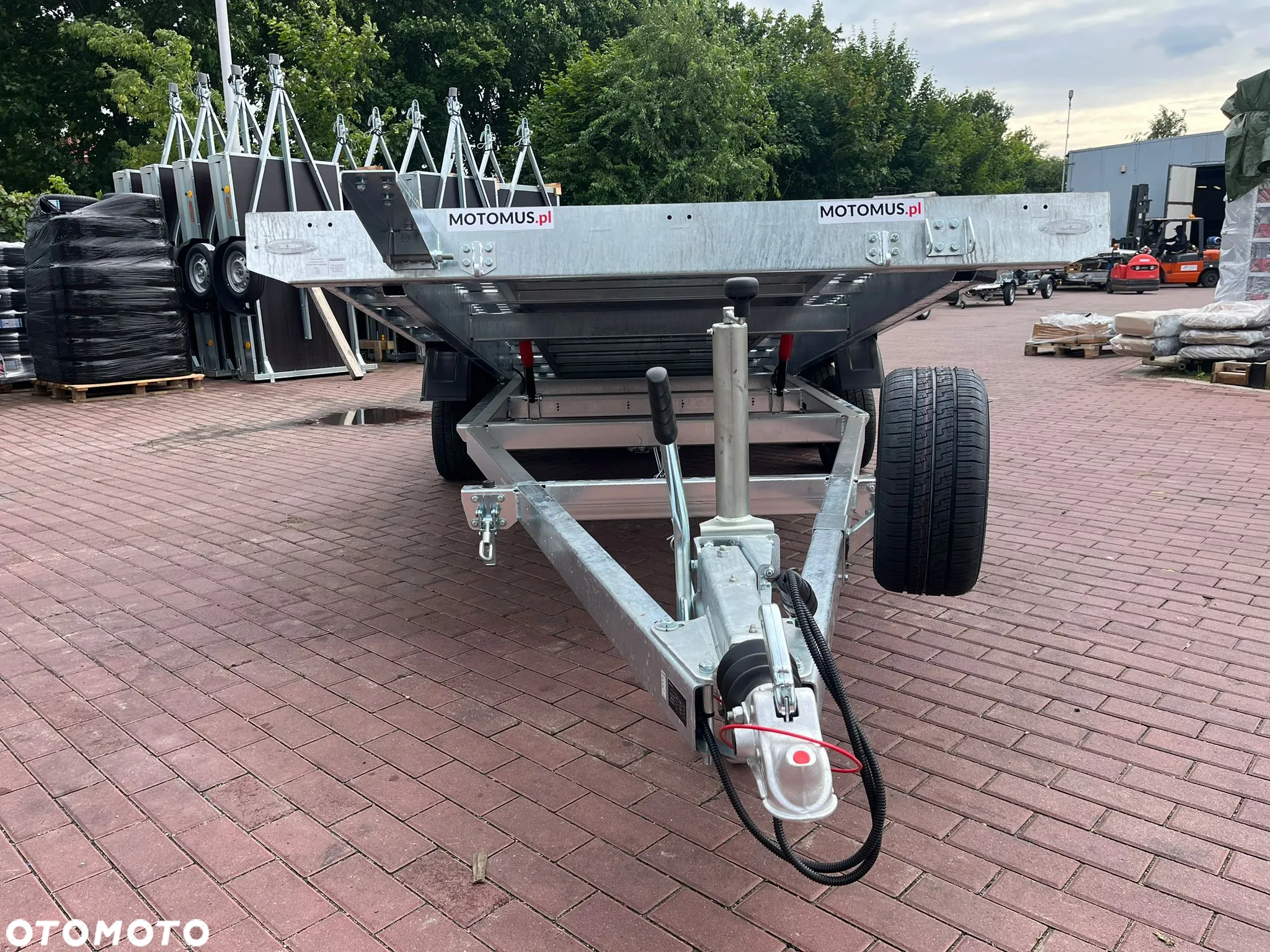 Inny Laweta Balhanger Optilift 2745 Wypełnienie ALU4,5x2,1m płaska uchylana DMC 2700 kg 2 osie koła 195R10C spawana rama mocna - 12