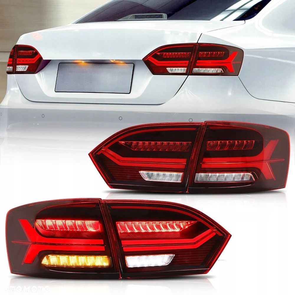 Lampy tyl ne kpl Vland Full LED Diody Tuning Red VW Jetta VI 5c 6 2010-2014 - 6