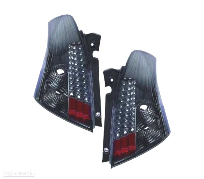 FAROLINS TRASEIROS LED SUZUKI SWIFT 05-10 ESCURECIDOS - 1