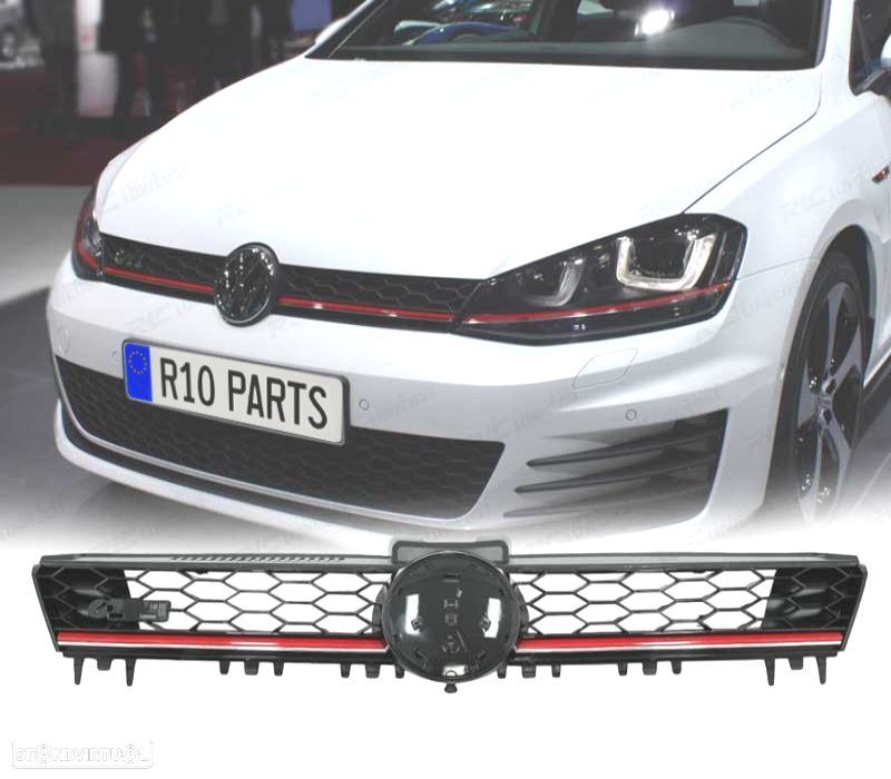 GRELHA FRONTAL VOLKSWAGEN VW GOLF 7 LIMOUSINE 12-17 VERMELHO - 1