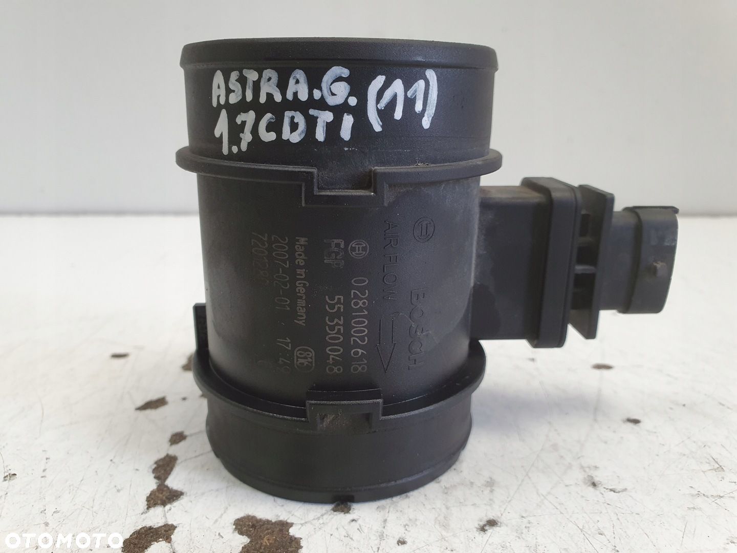 Opel Astra II G 1.7 CDTI 98-09r PRZEPŁYWOMIERZ 0281002618 55350048 - 1