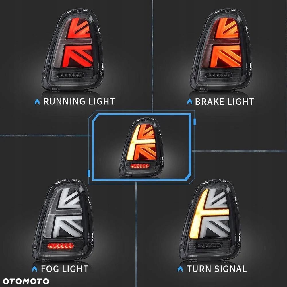Lampy tyl kpl Vland Full Led Union Tuning Black Mini Cooper r56 r57 r58 r59 - 5