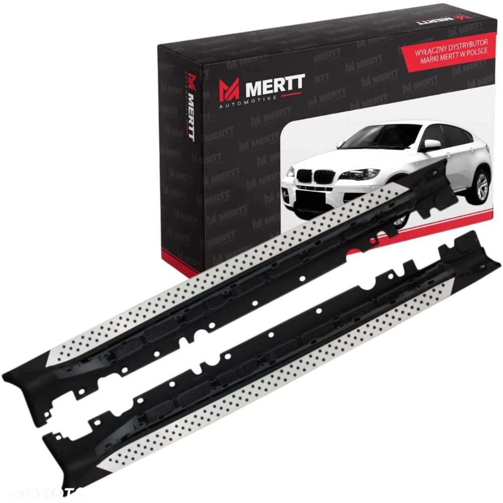 STOPNIE PROGOWE BOCZNE LISTWY PROGI BMW X6 E71 E72 2007-2014 ALUMINIUM - 2