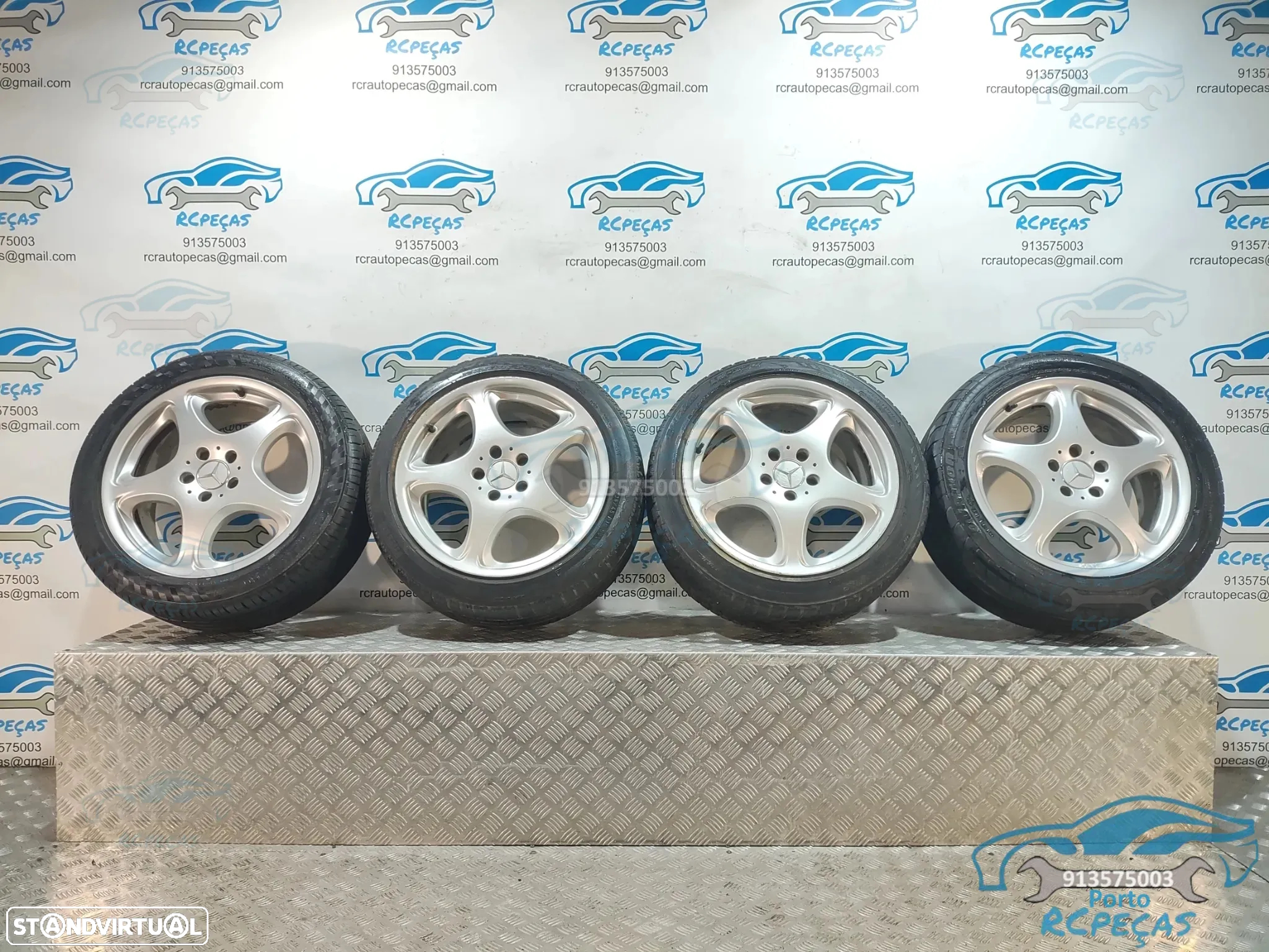 Jantes Originais 18" Mercedes Benz Class S - 5x112 - W215 | W220 - 8J / 9J - ET44 / ET46 - Jante | Dupla Medida | 18 Polegadas | A2204012702 | 2204012702 | A2204012802 | 2204012802 | 5 x 112 - 2