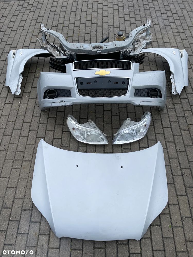 Chevrolet Aveo II T250 lift 92U zderzak maska lampa reflektor lewy prawy przód pas przedni błotnik lewy prawy - 2