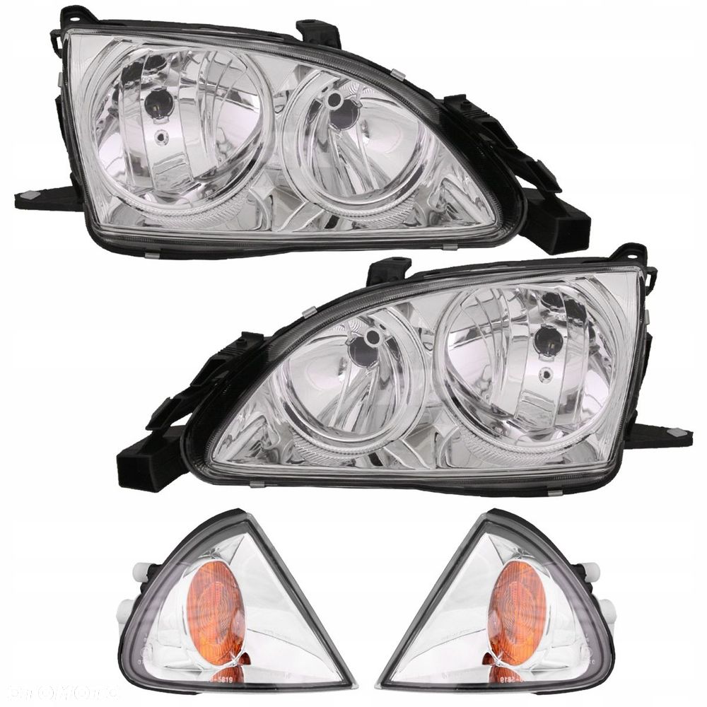 Reflektor Lampa Przód Migacz Tyc Toyota Avensis I 1 T22 Lift 2000-2003 kpl - 1