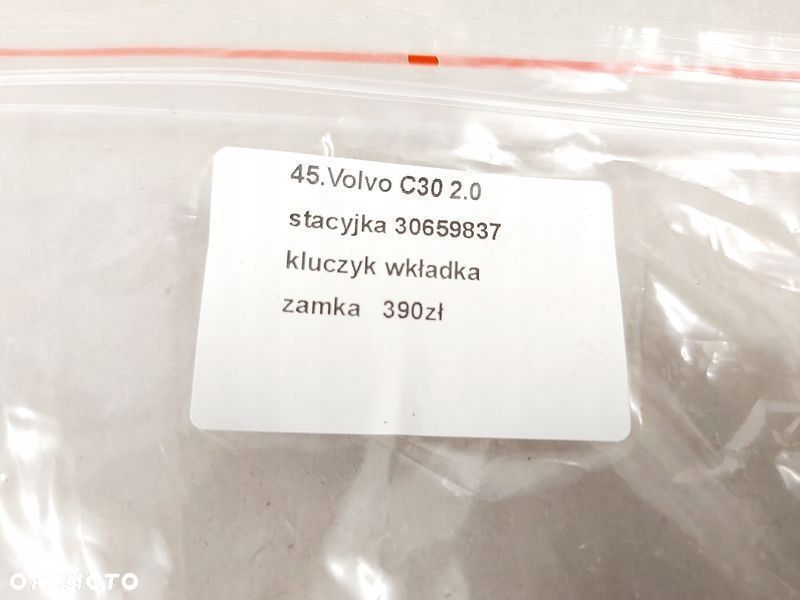 volvo c30 2.0 b stacyjka kluczyk wkładka zamka - 6