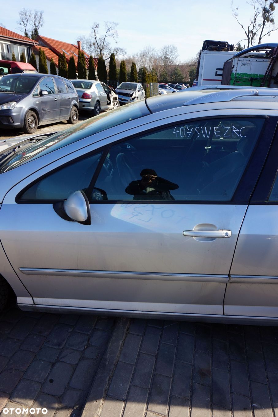 DRZWI PRZEDNIE LEWE 407 SW KOMBI EZRC  SREBRNY PEUGEOT 2004-2007 - 1