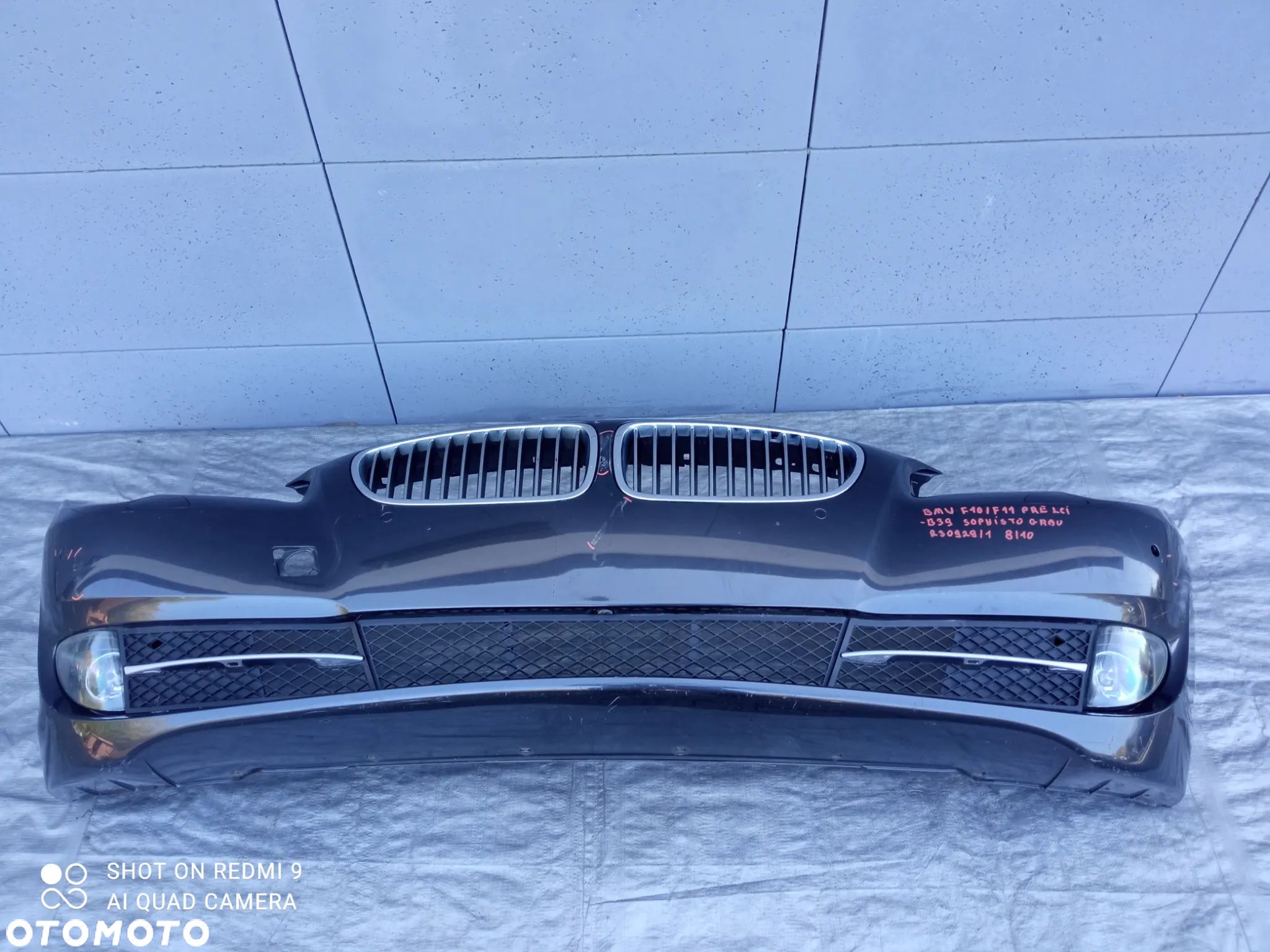BMW F10 F11 ZDERZAK PRZÓD  B39 MINERAL GRAU - 1