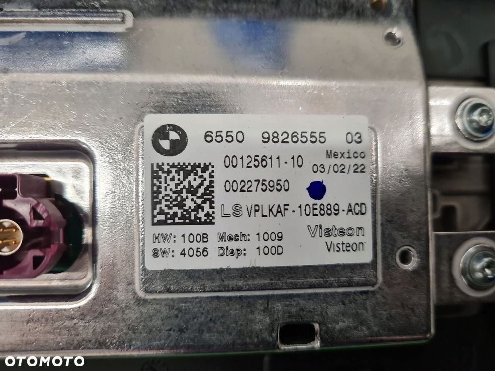 BMW G20 MONITOR EKRAN WYŚWIETLACZ 9826555 - 4