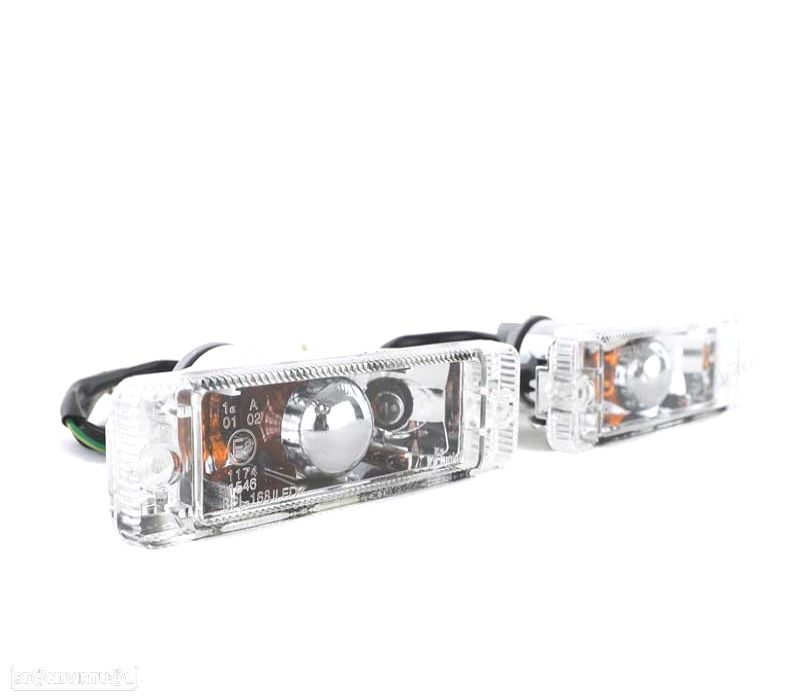 INTERMITENTES VOLKSWAGEN VW GOLF I 74-83 POLO 86C 81-90 LUZ DE POSIÇÃO FUNDO CROMADO - 1