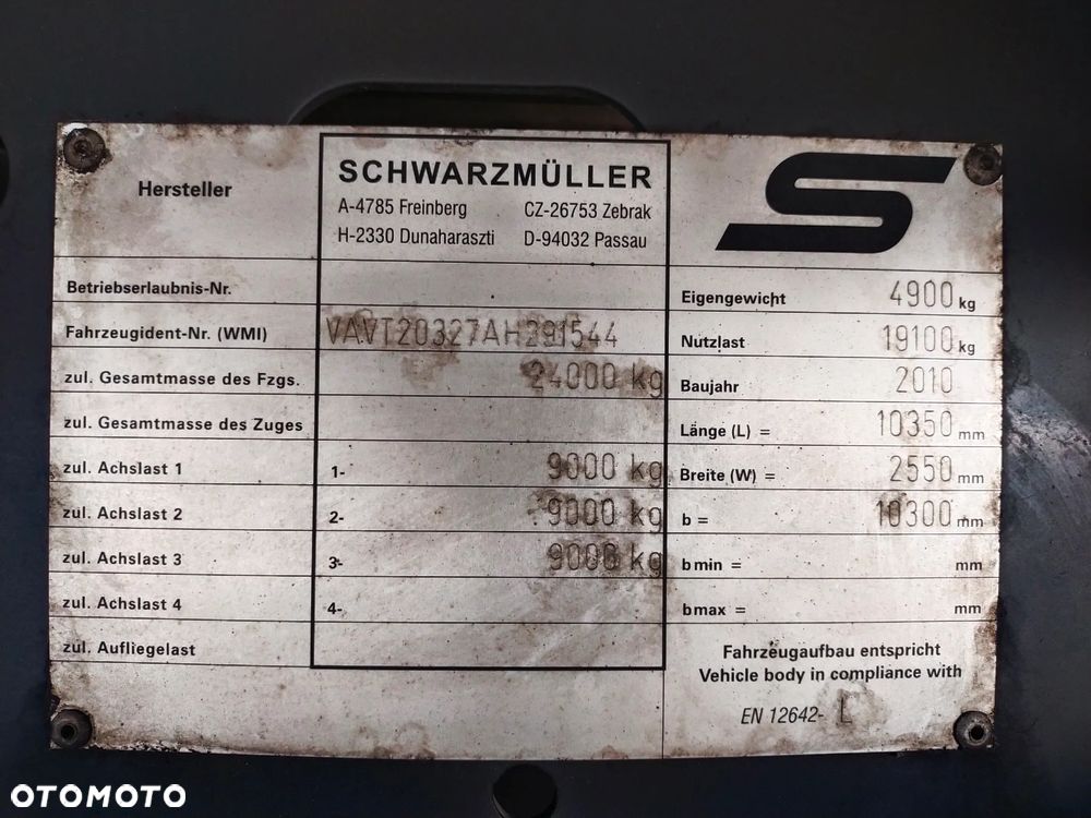 Schwarzmuller Przyczepa Budowlanka 3 osie Gruba solidna rama Stan Idealny - 10